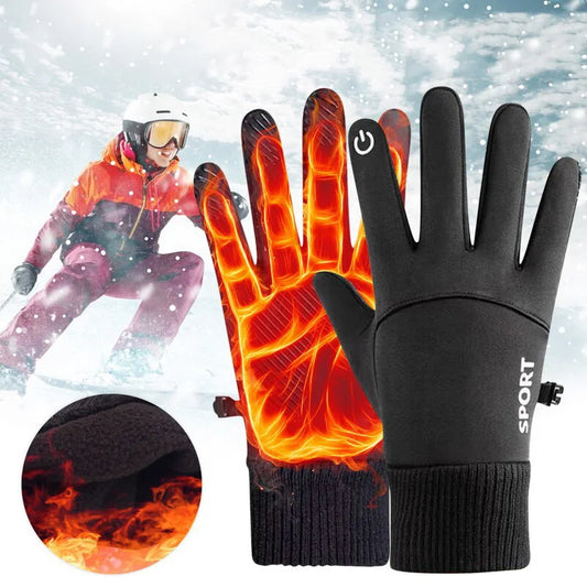 Winter Warm Full Fingers Waterproof Wind proof Touch Screen Fleece Gloves