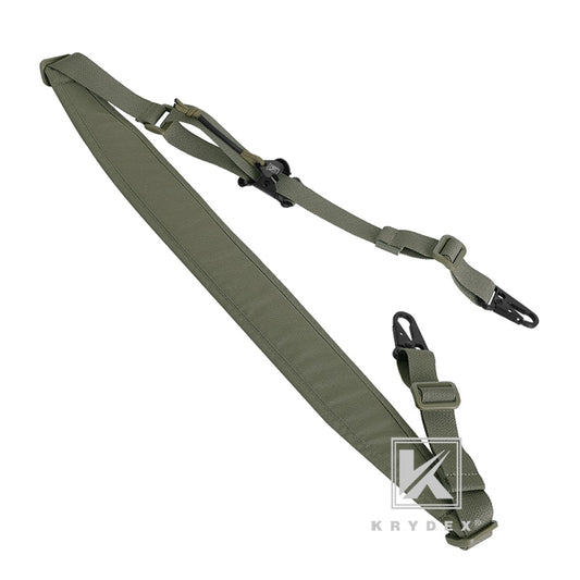 KRYDEX 2 Point / 1 Point Tactical Rifle Sling 2.25&quot; Padded Removable Rifle Modular Strap