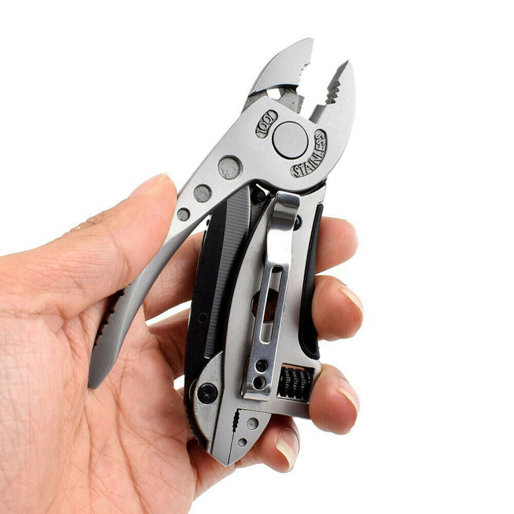 Pocket Stainless Steel Multi Folding Pliers Knife Wrench Screwdriver