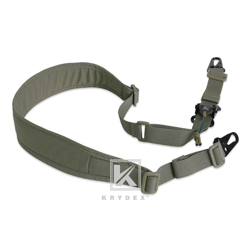 KRYDEX 2 Point / 1 Point Tactical Rifle Sling 2.25&quot; Padded Removable Rifle Modular Strap
