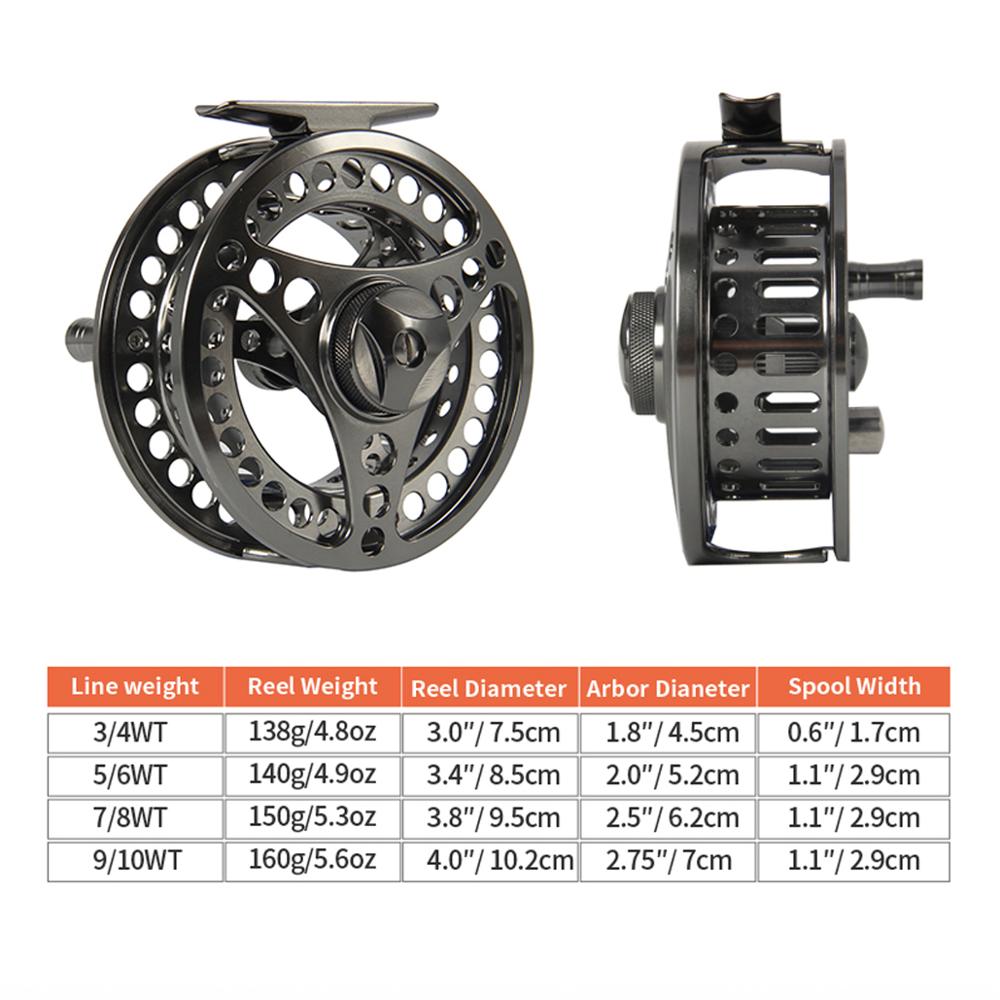 Fly Reel CNC and Fly Fishing Line Combo-Ship From US