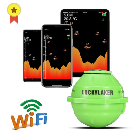 Lucky FF916 Sonar Wireless WIFI Fish Finder 70M Echo Sounder