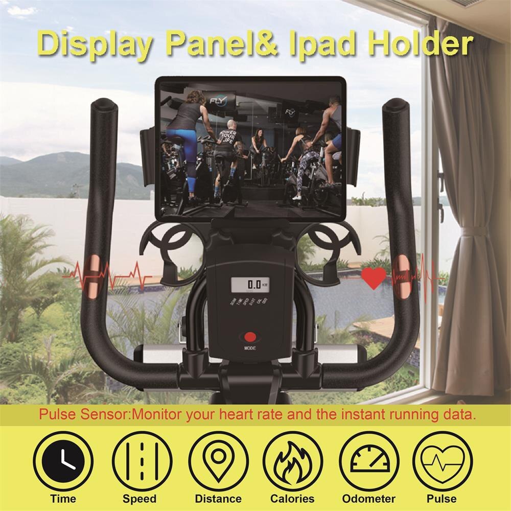 Stationary Fitness Bike Ipad Holder with LCD Monitor