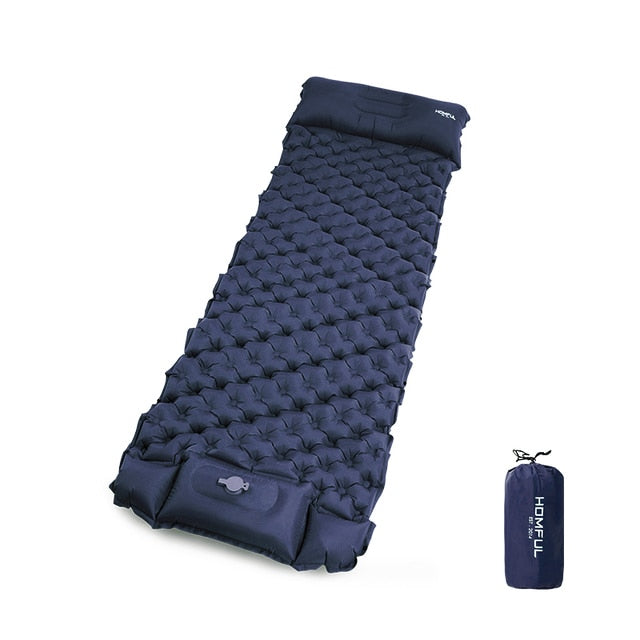 Outdoor Sleeping Pad Camping Inflatable Mattress with Pillows