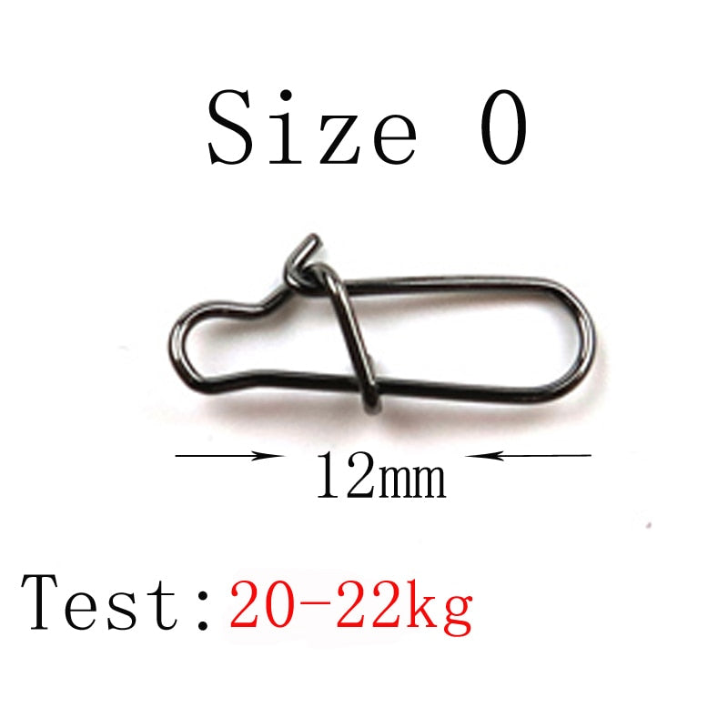 100pcs Hooked Snap Pin Stainless Steel Swivel Safety Snaps