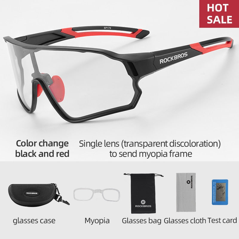 Photochromic Bike UV400 Sports Sunglasses Anti Glare Lightweight