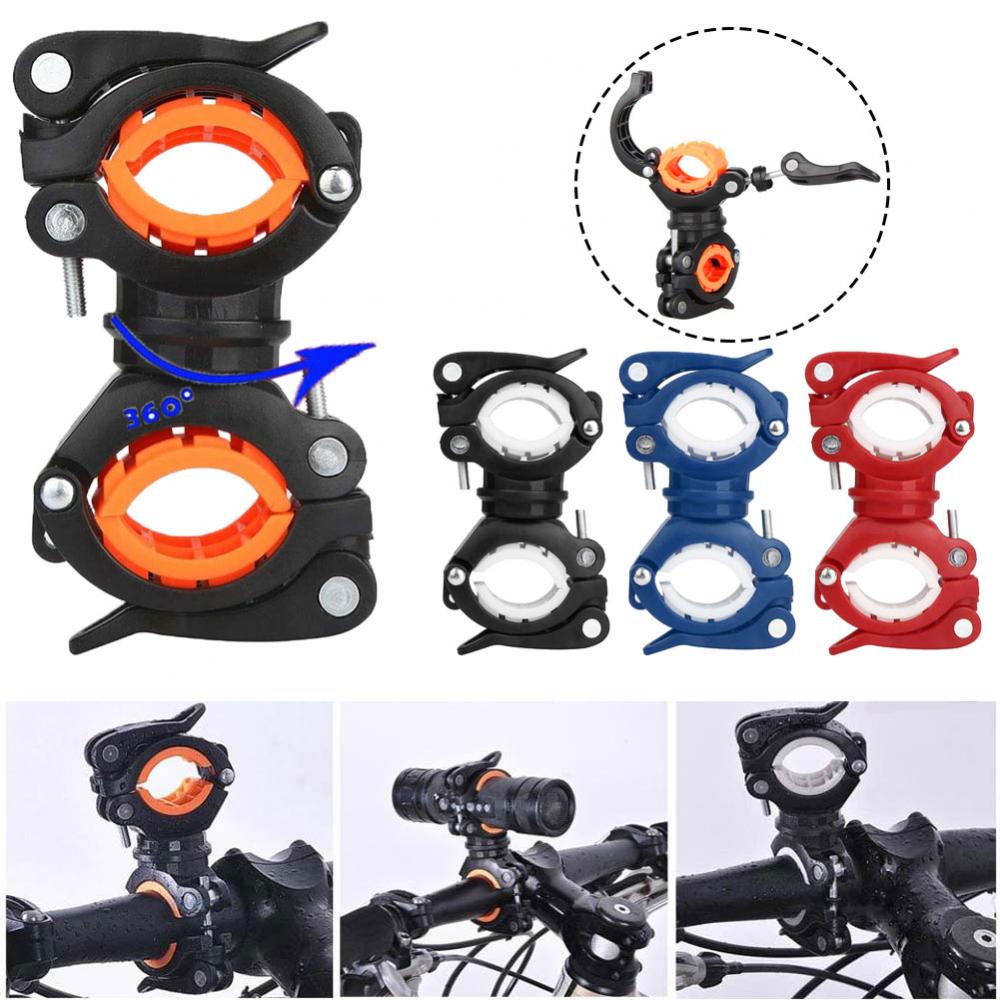 360°Rotation Cycling Clip Clamp Flashlight Mount Holder Universal Bicycle Bike LED Light Flashlight Torch Mount Holder