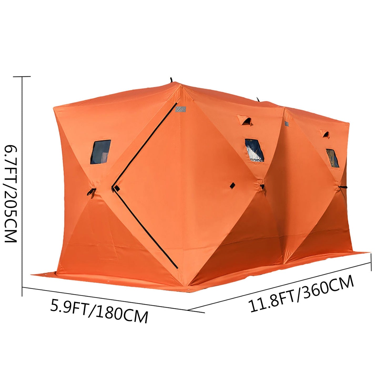 Ice Fishing Tent Warm Winter Large Space Thick Camping Outdoor Windproof Waterproof Snow Ultra large Fishing Camping Tent