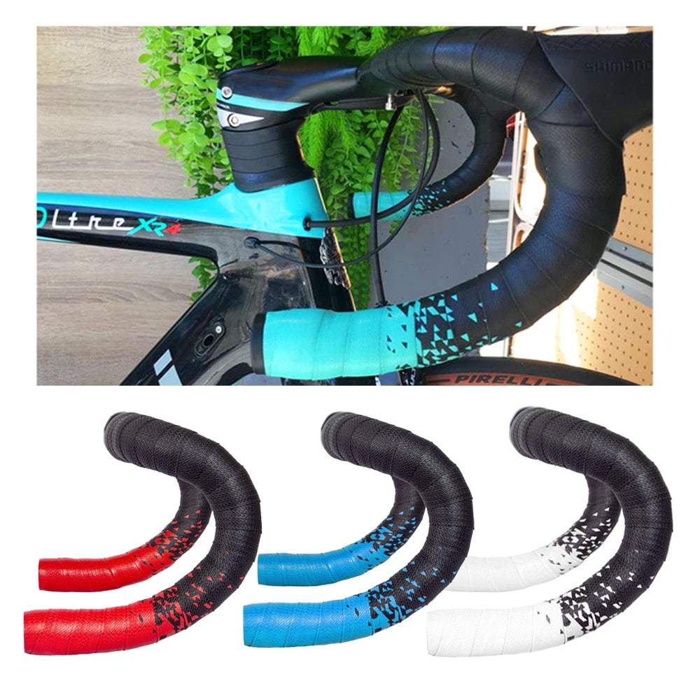 MOTSUV Bicycle Handlebar Tape Anti-Vibration PU EVA Bent Cycling Road Bike Tapes Racing Breathable Non-Slip Handle Bar Belt Wrap